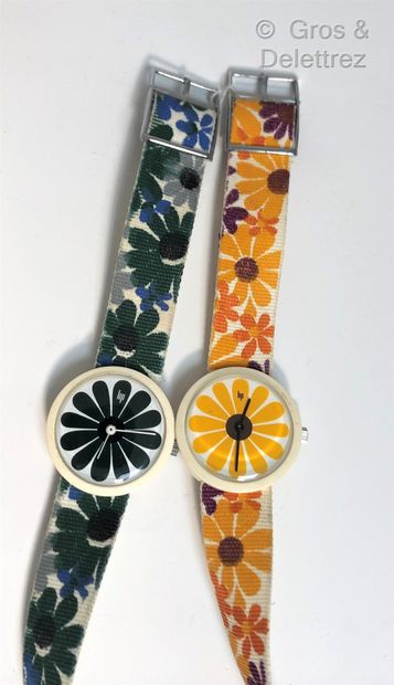 LIP Michel Boyer / Candides 4 Seasons series. Circa 1974 - Set of two watches representing...