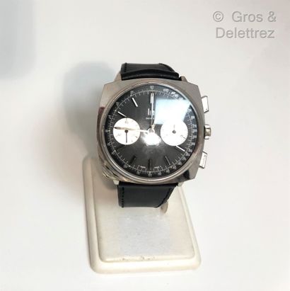 LIP Sport ville, circa 1970 - chrome-plated steel chronograph wristwatch, 35 mm square...