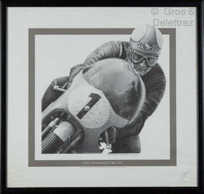 null (SD) Christopher MARSHALL

Mike Hailwood MBE GM

Reproductions in black of motorcycle...
