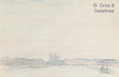 null (E) André BARBIER (1883-1970)

Notre-Dame de Paris

Watercolor

34 x 51.5 cm...