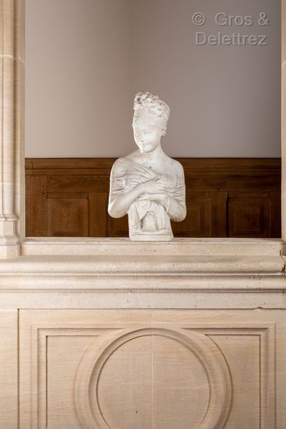 D’après Joseph CHINARD (1756-1813) Buste de Juliette Récamier

Épreuve en marbre

H...
