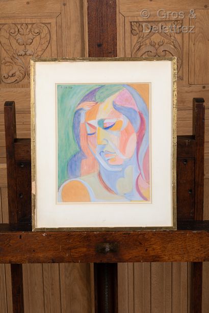 André LHOTE (1885-1962) Portrait de femme

Crayon, aquarelle et gouache sur papier...
