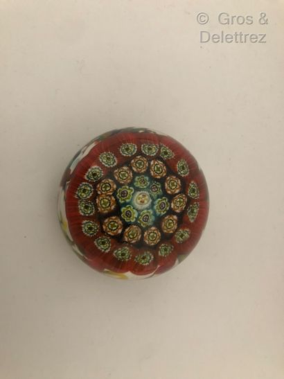null Round crystal paperweight



millefiori sulfide in red, white, orange and blue



Diameter...