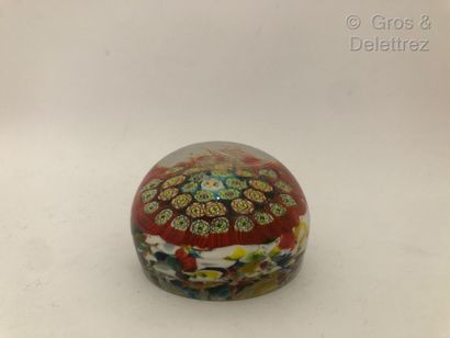 null Round crystal paperweight



millefiori sulfide in red, white, orange and blue



Diameter...