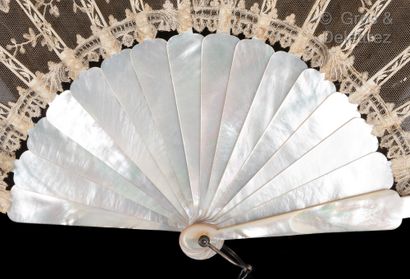 null Ipomoea flowers, Europe, circa 1880-1890

Folded fan, the leaf in tulle and...