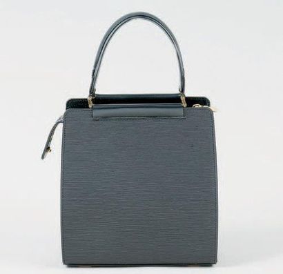 Louis VUITTON Sac « Figari» 22 cm en cuir épi noir, fermeture éclair, double poi...