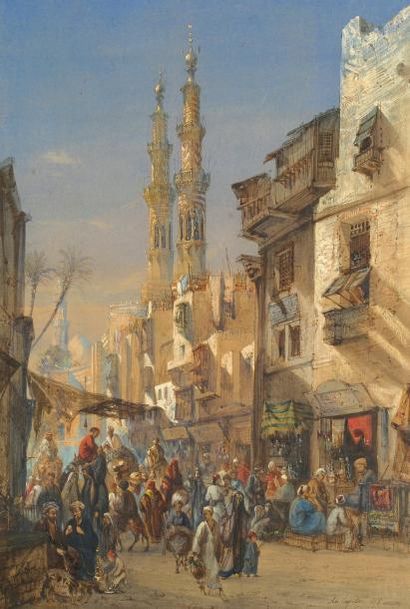 Louis-Amable CRAPELET (Auxerre 1822 - 1867 Marseille) La mosquée de Mounayed Sultan...