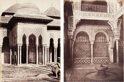 Charles Mauzaisse (actif c. 1860) L'Alhambra de Grenade, 1869. Vues intérieures et...