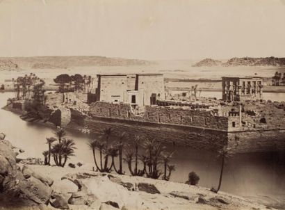 Antonio Beato (c. 1825-1906) Egypte, c. 1870 Philae. Medinet Habou. Temple d'Edfou....