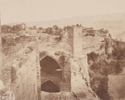 Louis De Clercq (1836-1901) Kalaat-El-Markab (Margat). Vue d'ensemble des murs (nord-est)...