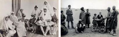Antoin Sevruguin (c. 1840-1933) Iran, c. 1890 Types perses. Cinq épreuves argentiques...
