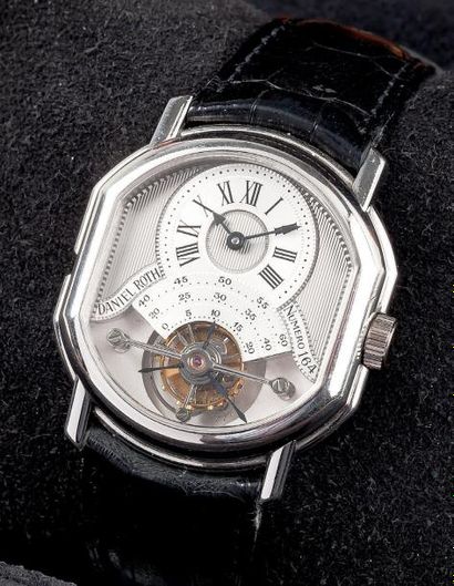 DANIEL ROTH TOURBILLON DOUBLE FACE PLATINE N°164 VERS 2005 Très rare et superbe montre...