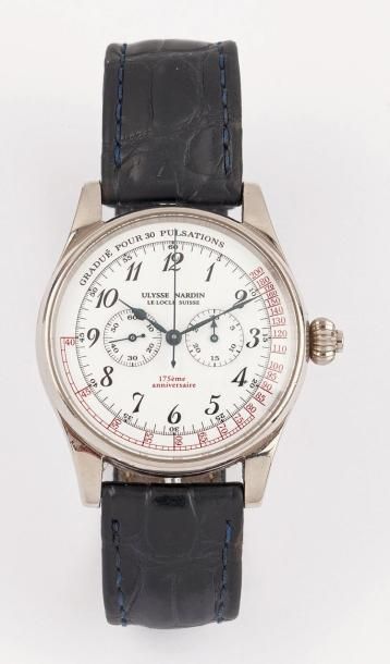 ULYSSE NARDIN MONO POUSSOIR N° 38 / 175 VERS 1998 Rare et beau chronographe bracelet...