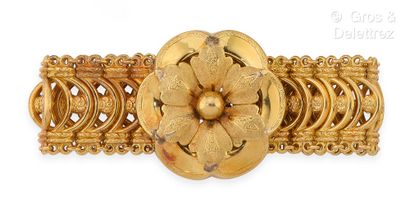 Bracelet « Manchette » en or jaune, composé...