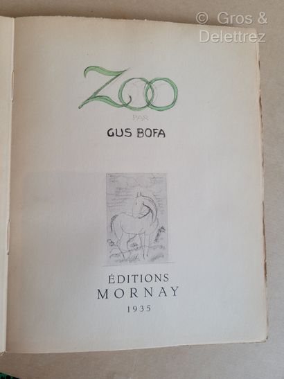 null Gus BOFA. 



Zoo. 



Paris, Mornay, 1935, in-8 broché, couverture illustrée....