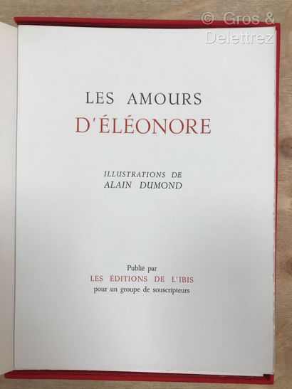 null [Illustrés] Ensemble de 6 volumes :



- Alain DUMOND. Les Amours d'Eléonore....