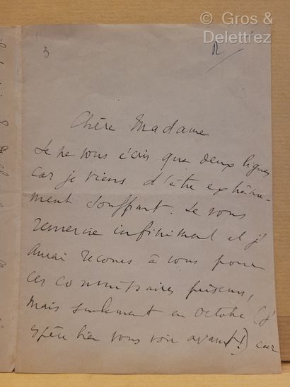null Marcel PROUST (1871-1922) Ecrivain.



Lettre autographe signée adressée à la...