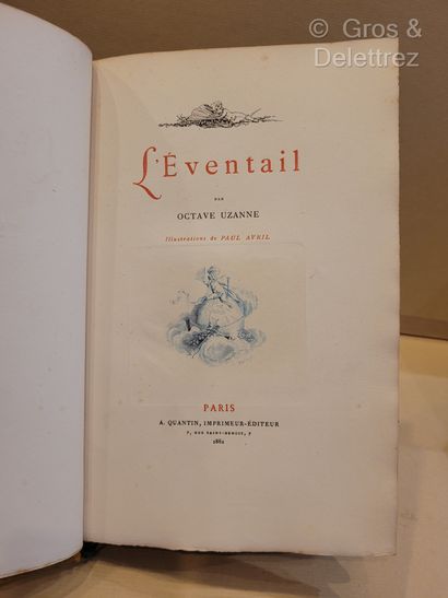 null [AVRIL] Octave UZANNE.



L'Eventail.



Paris, Quantin, 1882, in-8 relié demi-percaline,...