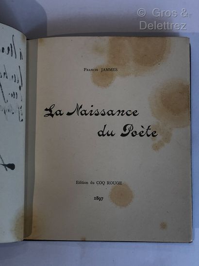 null Francis JAMMES.

Naissance du Poète.

Edition du Coq Rouge, 1897, in-12 relié...