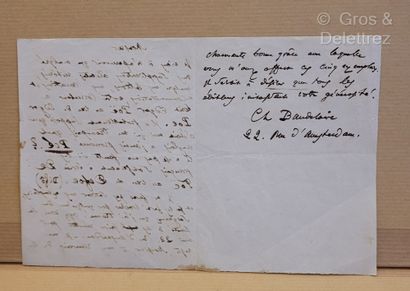 null Charles BAUDELAIRE (1821-1867).



Lettre autographe signée adressée par Baudelaire...