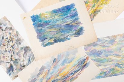 Claude VALLET Lot of about 20 watercolors: landscapes of Revest, and various

About...