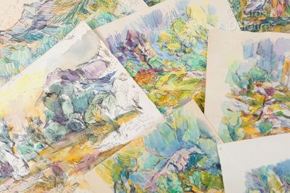 Claude VALLET 
SUR DESIGNATION

Lot d'environ 15 aquarelles, plume: paysages de Provence




Environ...