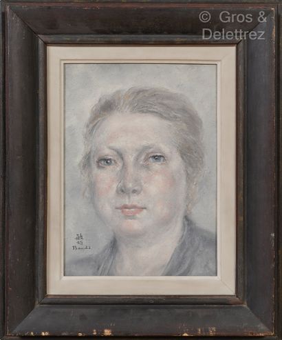 Toshio BANDO (1895-1973) Portrait de femme

Huile sur toile.

Signée en français...