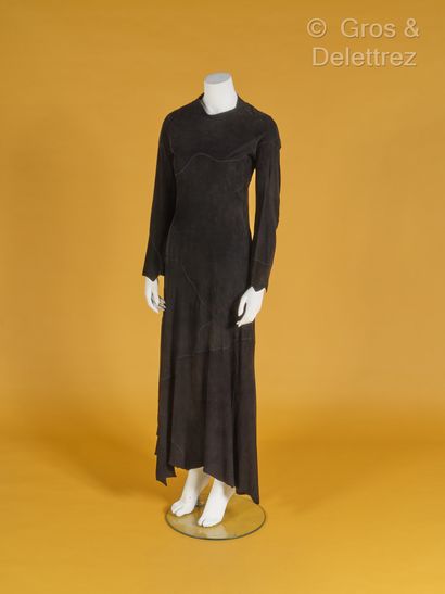 Yohji YAMAMOTO - Magnifique robe longue en...