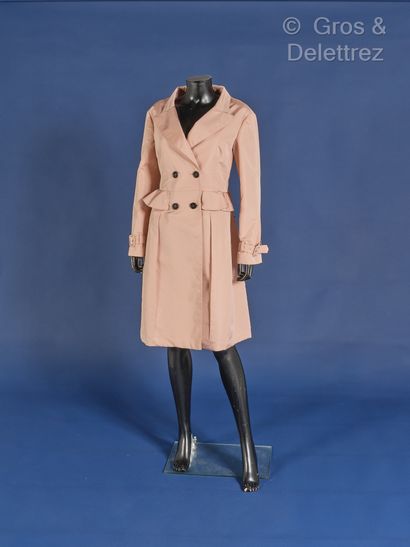 null PRADA - Collection Resort 2009 - Trench en soie polyester déperlante nude, col...
