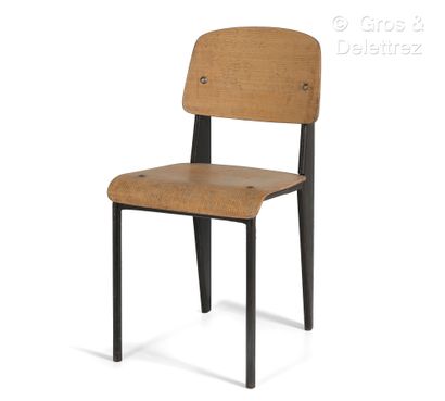 Jean PROUVÉ (1901-1984) Chaise modèle Métropole 306 dite « Standard » à piètement...