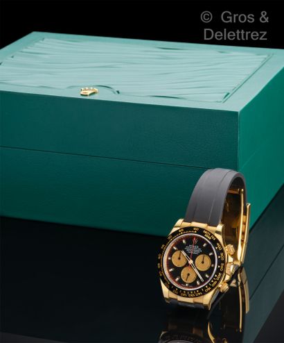 ROLEX Cosmograph Daytona Ref. 116518LN circa 2018 - Beautiful yellow gold chronograph....