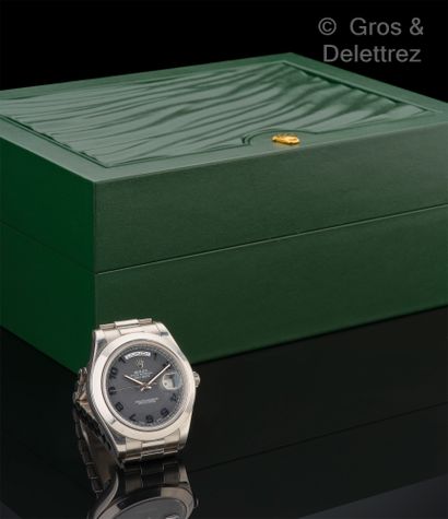 ROLEX Oystrer Perpetual Day-Date Platine Ref 218206 vers 2010 – Rare montre bracelet...