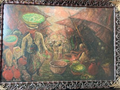 null Ed. BOERMANS
Marché à Bali
Huile sur isorel
92 x 137 cm