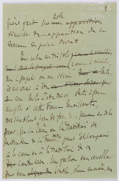 null MAURRAS, Charles (1868-1952). Manuscrit autographe intitulé « Victor Sedan,...