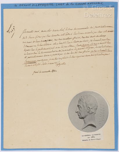 null LAFAYETTE, Marie Joseph Gilbert du Motier, marquis de (1757-1834), général et...
