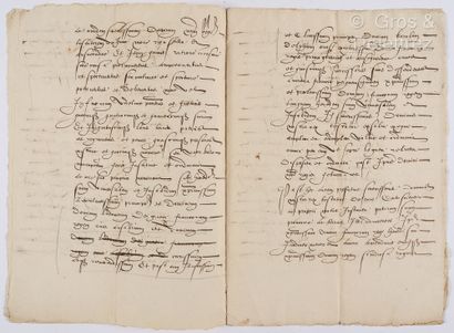 null [CHARLES d'ANJOU - PROVENCE]. Old copy of the will of Charles V of Anjou. Manuscript...