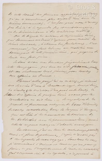 null HAUSSMANN, Georges Eugène, baron (1809-1891). L.A.S. addressed to Mr. Garfounkel....