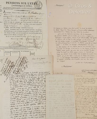 null BOIELDIEU, François-Adrien (1775-1834). Ensemble de 5 documents : 



-P.S....