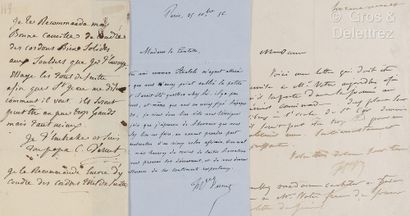 VERNET Father & son. Set of 3 documents:...