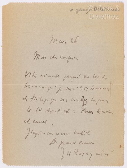 null ROSNY l’AÎNE, Joseph-Henri Rosny dit (1856-1940). Ensemble de 12 documents :...