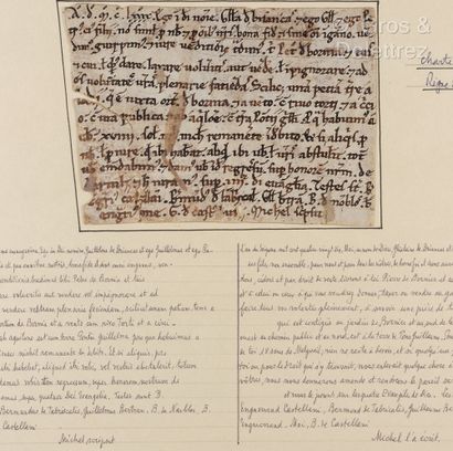 null [CHARTER - BRIANCES - HAUTES PYRÉNÉES]. Rare charter dated 1190. 10.5 x 15 cm....