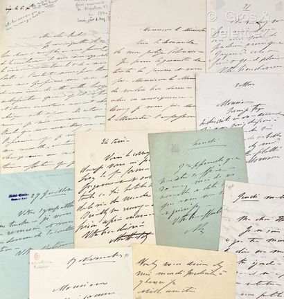 null BONAPARTE, Princess Mathilde (1820-1904). Set of 10 documents: 9 L.A.S. and...