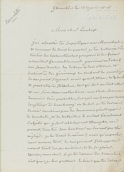 null [BERNADOTTE, Jean-Baptiste Jules, Karl XIV Johan (1763-1844), maréchal d’Empire...