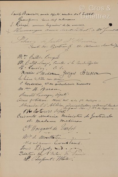 null BARTHOLDI, Auguste (1834-1904). Ensemble de 3 documents.



-L.A.S. Colmar,...