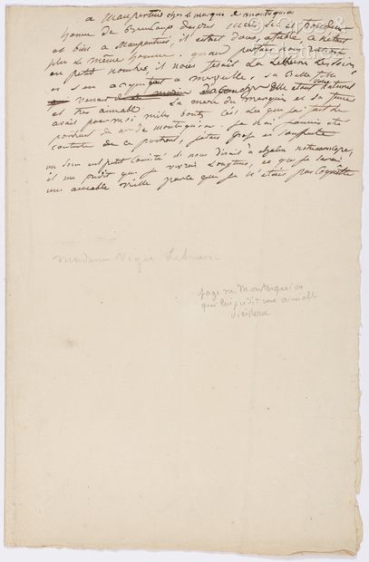 null VIGÉE LE BRUN, Élisabeth (1755-1842). Ensemble de 2 documents : 



-M.A.S....
