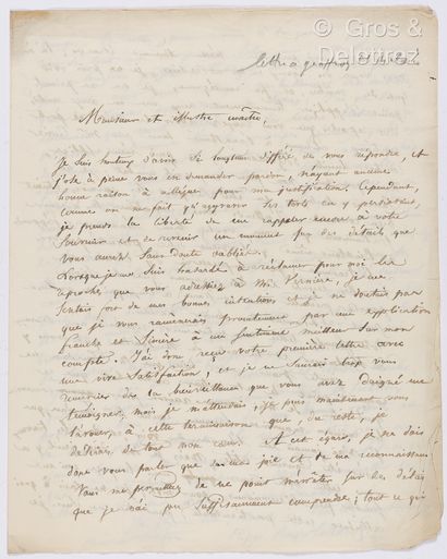 null ROYER-COLLARD, Hippolyte Louis (1802-1850), French anatomist. Set of 2 documents:...