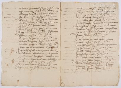 null [CHARLES d'ANJOU - PROVENCE]. Old copy of the will of Charles V of Anjou. Manuscript...