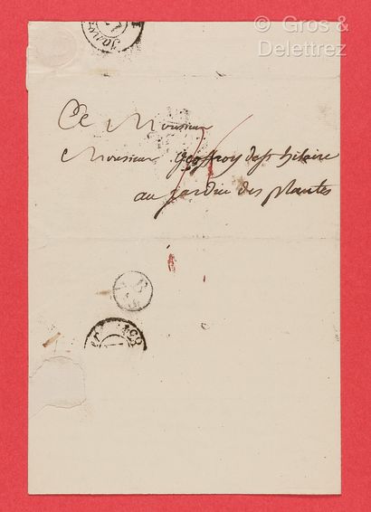 null GEOFFROY SAINT-HILAIRE, Étienne (1772-1844). Ensemble de 2 documents : 



-P.A.S....