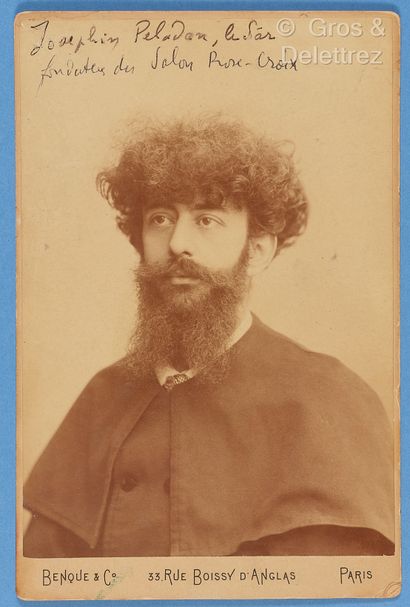 null PELADAN, Sr. Merodack Josephin (1858-1918). Original photographic portrait....