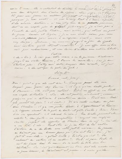 null FEUILLET, Octave (1821-1890). Manuscrit autographe signé de la pièce de théâtre :...